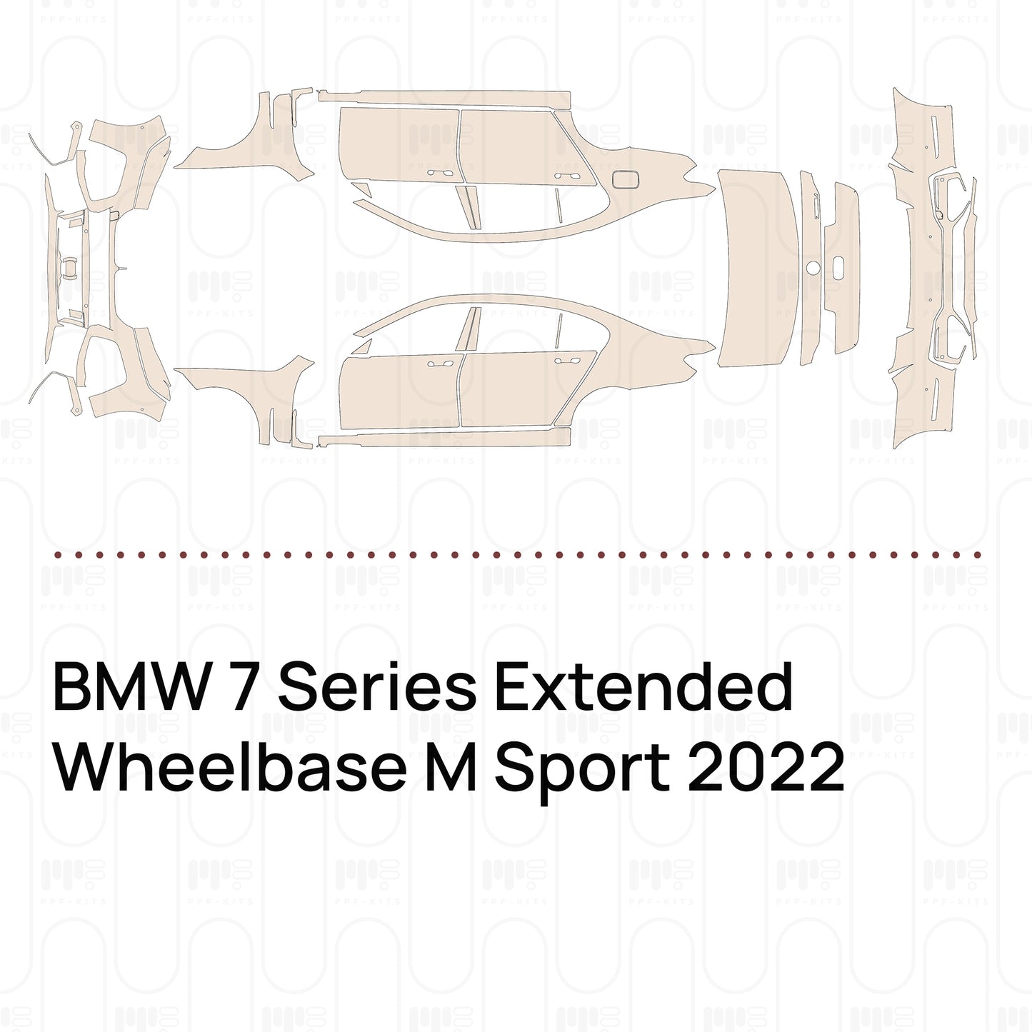 PPF precortado BMW 7 Series Extended Wheelbase M Sport 2022