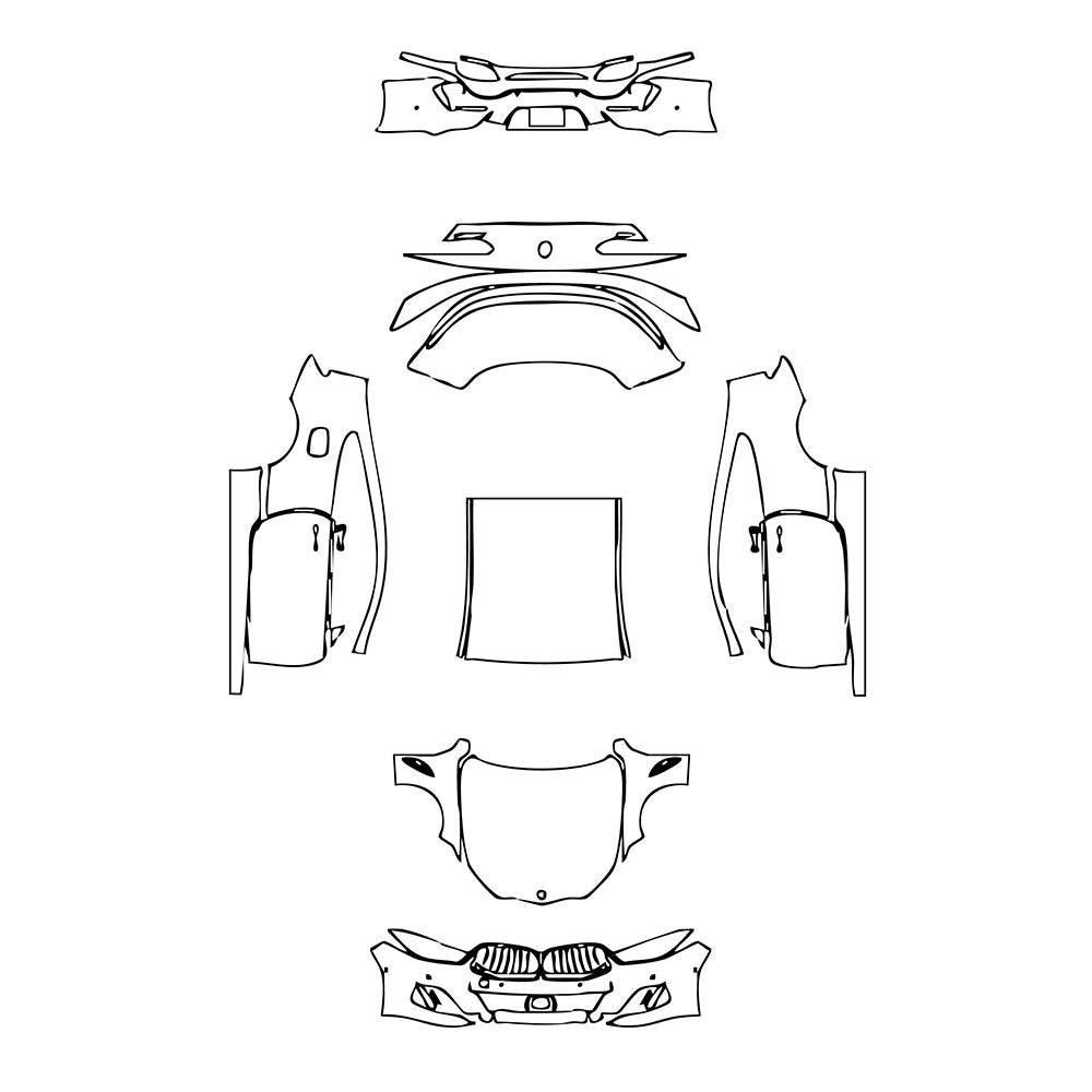 Pre-Cut PPF BMW 8 Series Coupe M850i 2024 - PPF-Kits