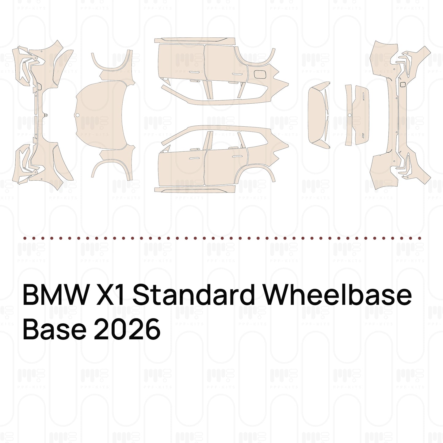 PPF precortado BMW X1 Standard Wheelbase Base 2026