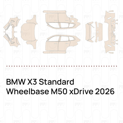 Pre-Cut PPF BMW X3 Standard Wheelbase M50 xDrive 2026
