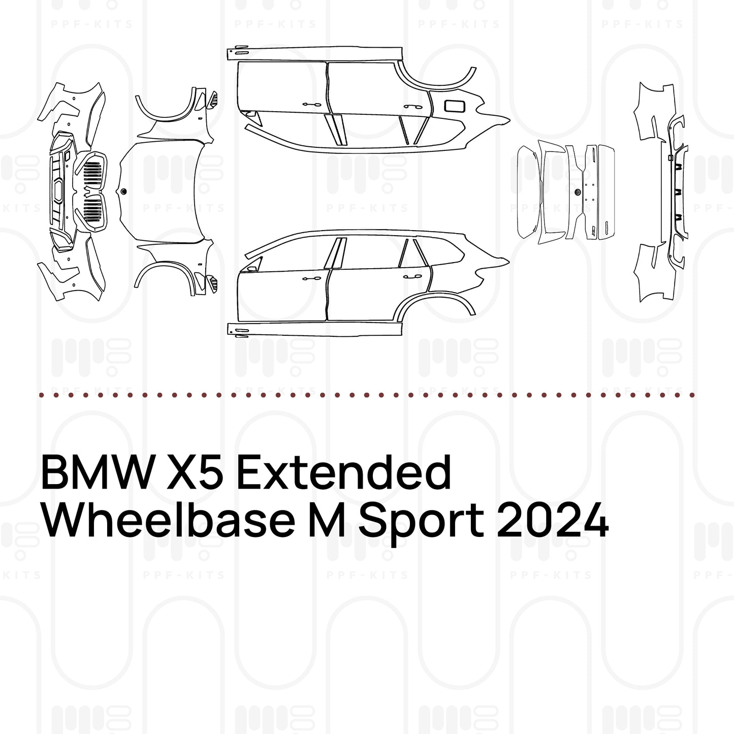 Pre-Cut PPF BMW X5 Extended Wheelbase M Sport 2024