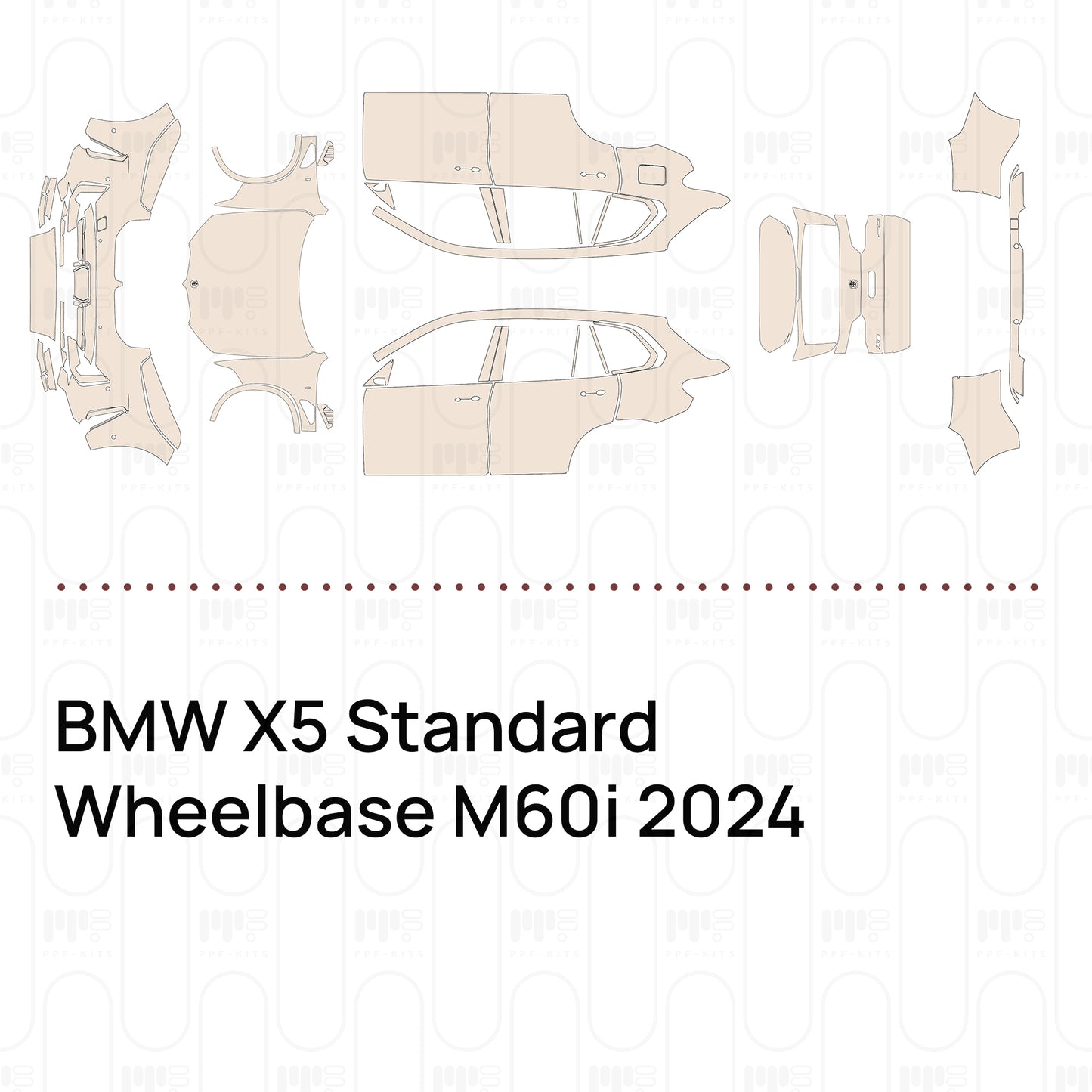 Pre-Cut PPF BMW X5 Standard Wheelbase M60i 2024