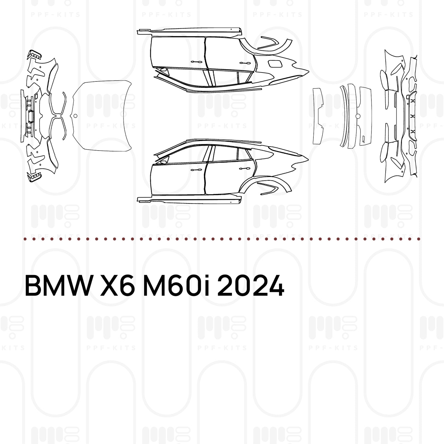 Pre-Cut PPF BMW X6 M60i 2024