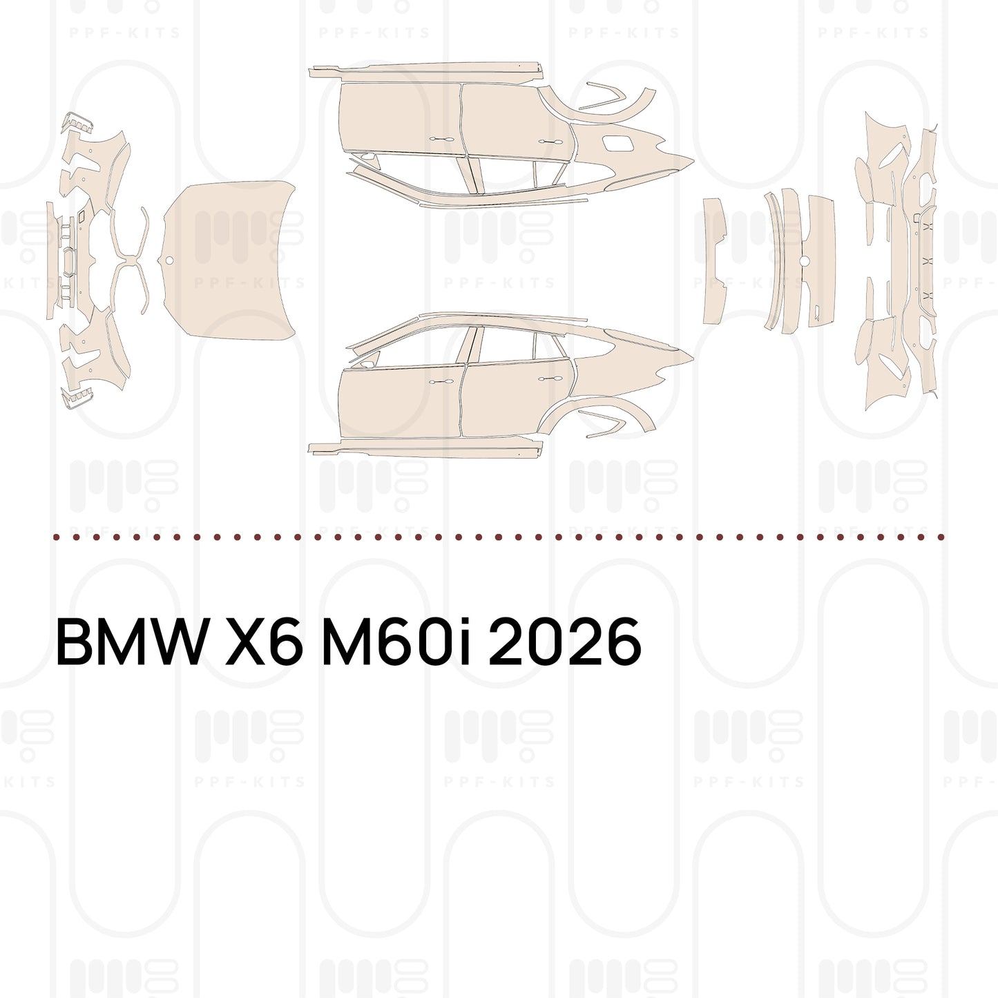 PPF precortado BMW X6 M60i 2026
