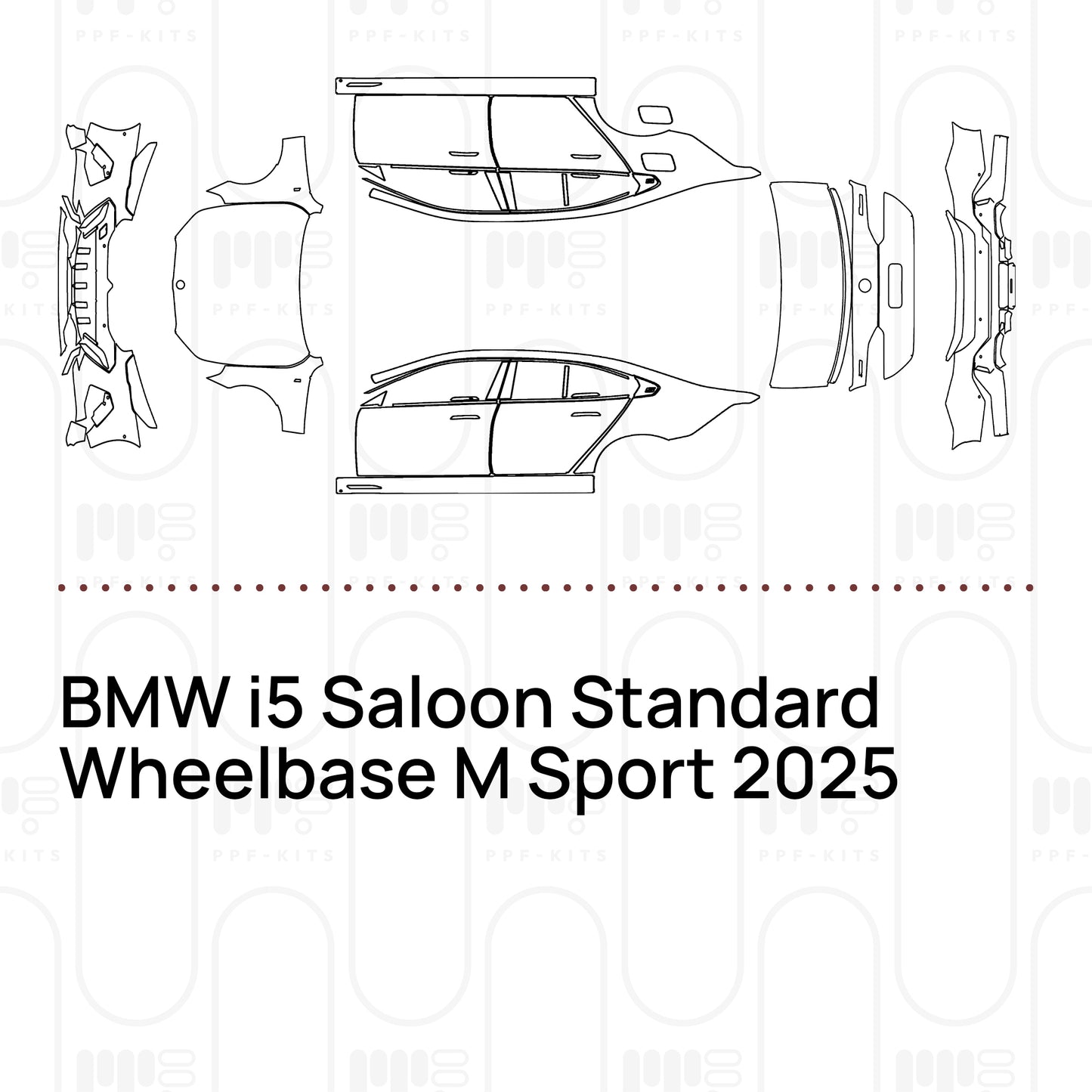 PPF precortado BMW i5 Saloon Standard Wheelbase M Sport 2025