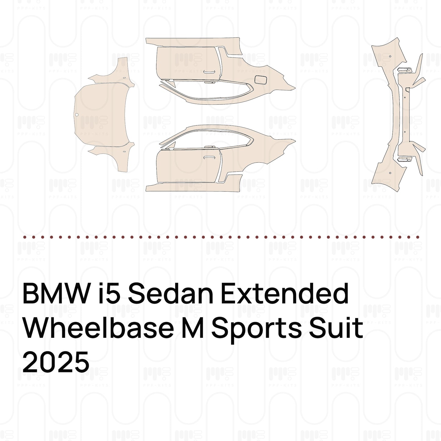 Pre-Cut PPF BMW i5 Sedan Extended Wheelbase M Sports Suit 2025