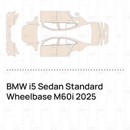 Pre-Cut PPF BMW i5 Sedan Standard Wheelbase M60i 2025