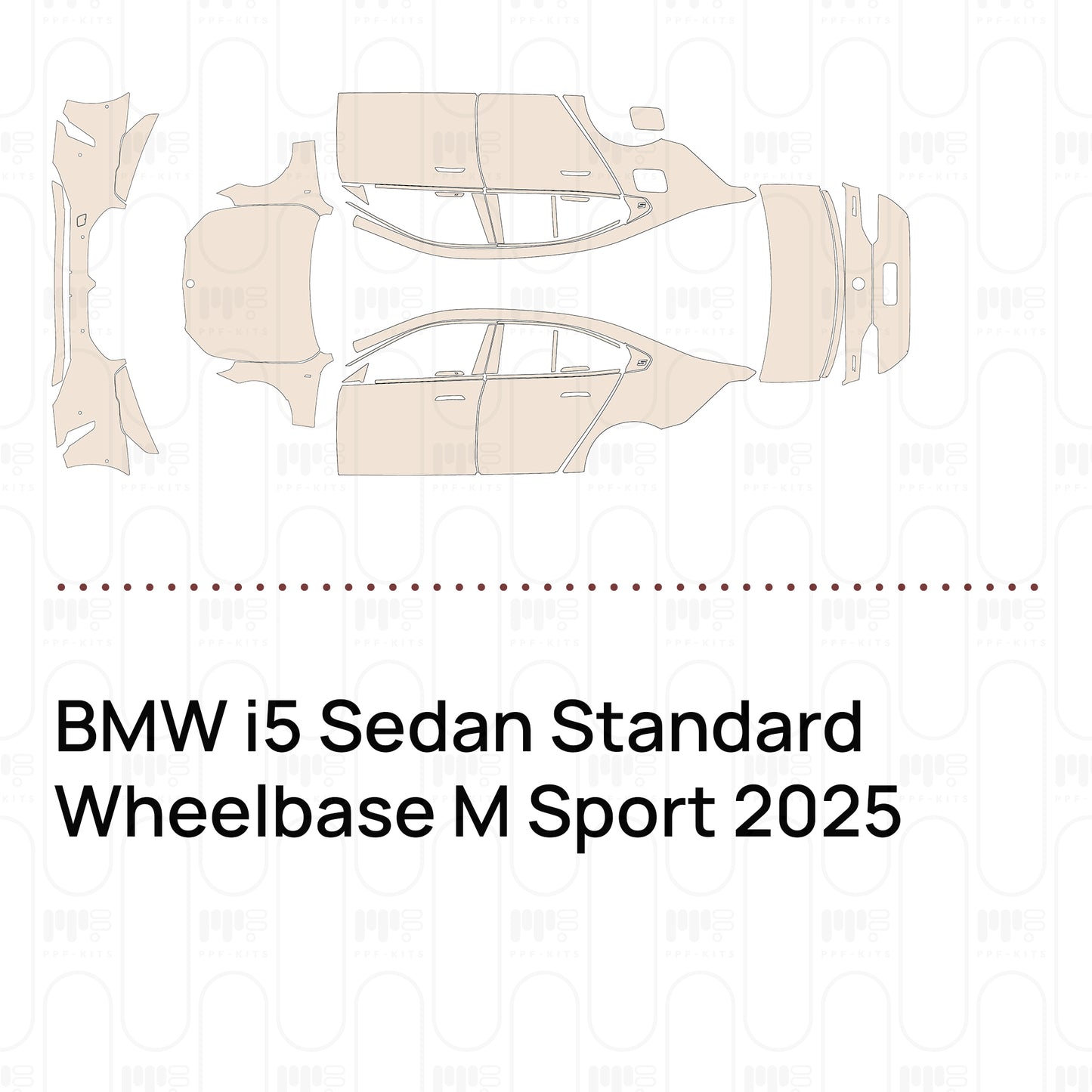 PPF precortado BMW i5 Sedan Standard Wheelbase M Sport 2025