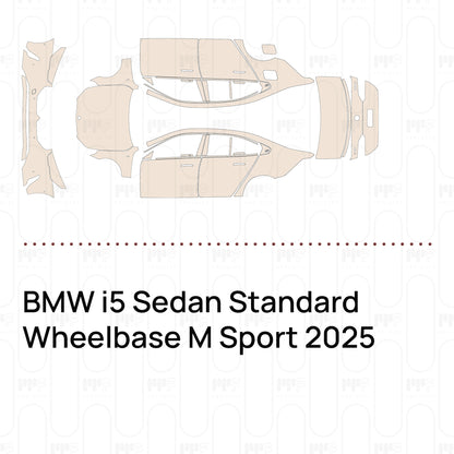 PPF precortado BMW i5 Sedan Standard Wheelbase M Sport 2025