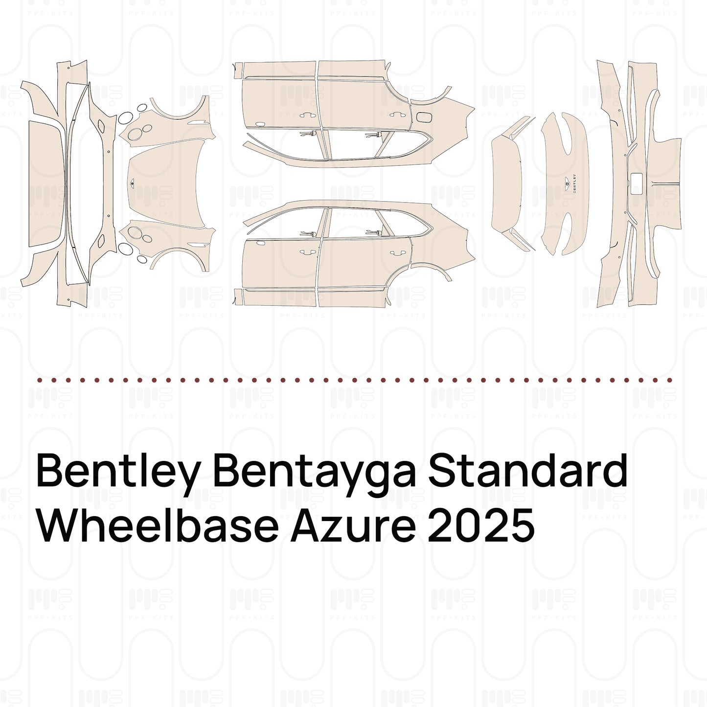 PPF precortado Bentley Bentayga Standard Wheelbase Azure 2025