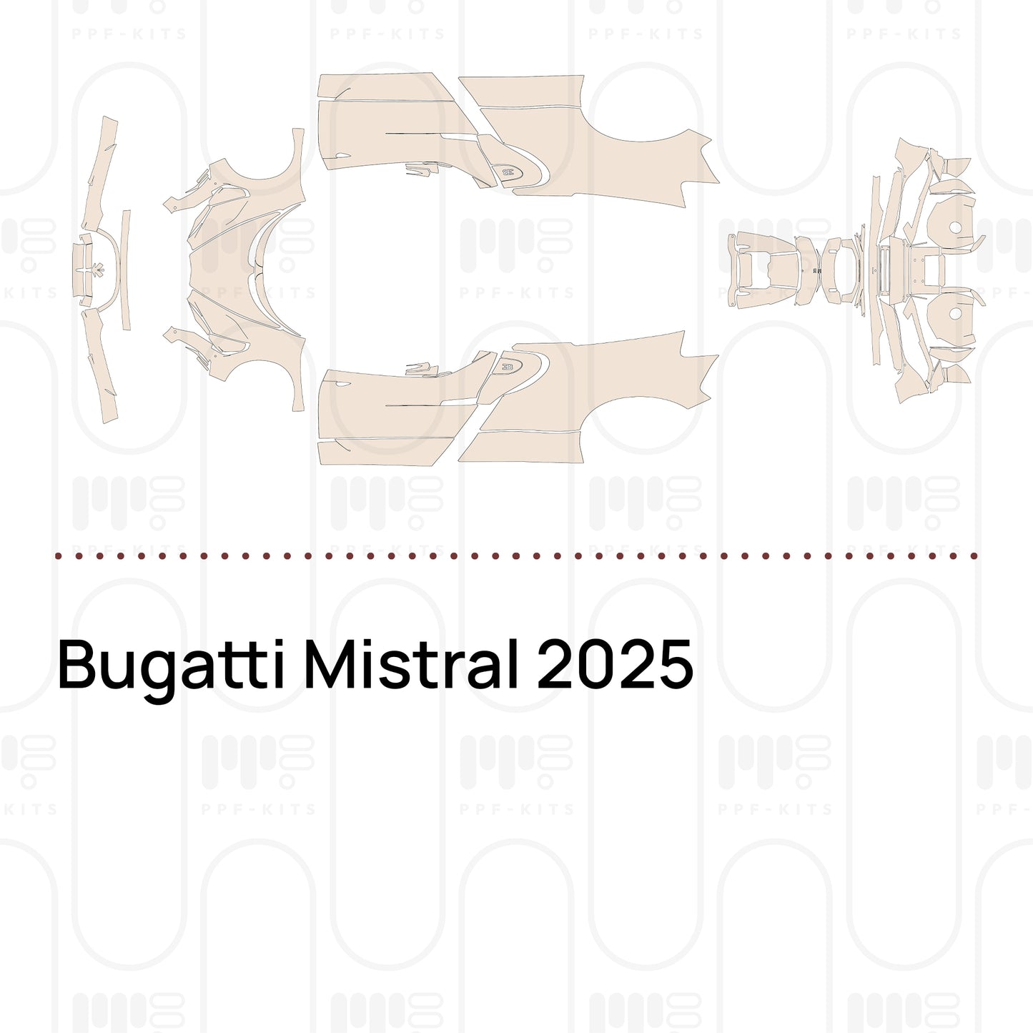 PPF precortado Bugatti Mistral 2025