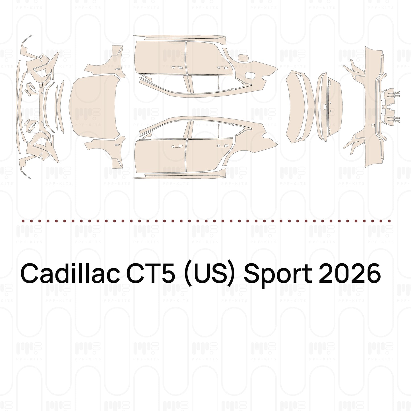 PPF precortado Cadillac CT5 (US) Sport 2026