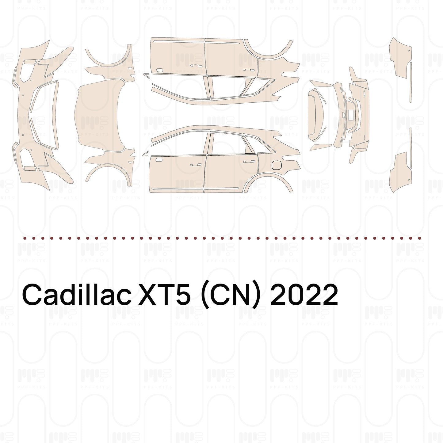 Pre-Cut PPF Cadillac XT5 (CN) 2022