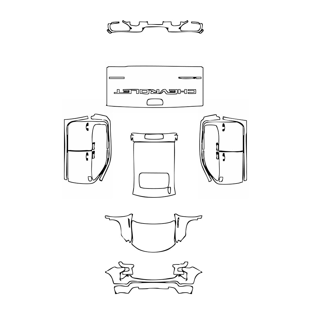 Pre-Cut PPF Chevrolet Silverado 1500 Custom 2025 - PPF-Kits