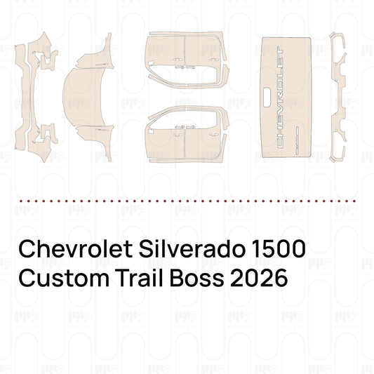 PPF precortado Chevrolet Silverado 1500 Custom Trail Boss 2026