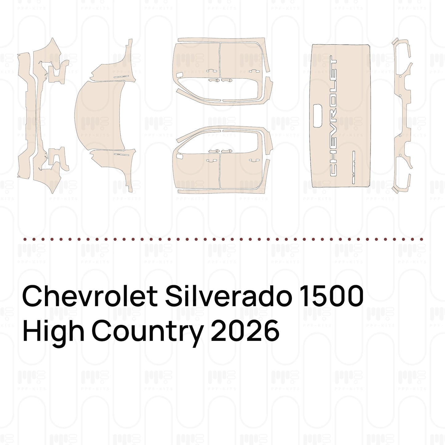 PPF precortado Chevrolet Silverado 1500 High Country 2026