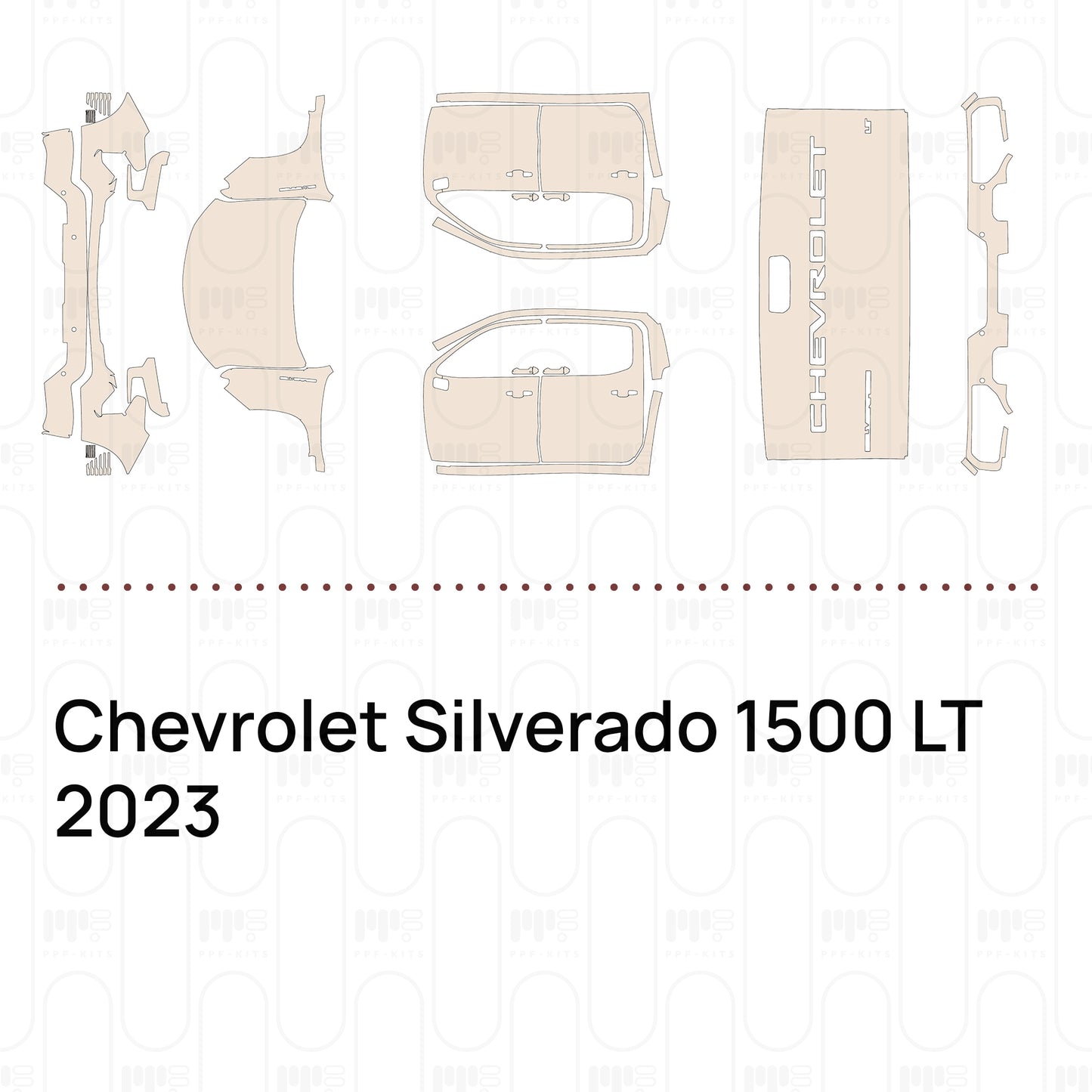 Pre-Cut PPF Chevrolet Silverado 1500 LT 2023