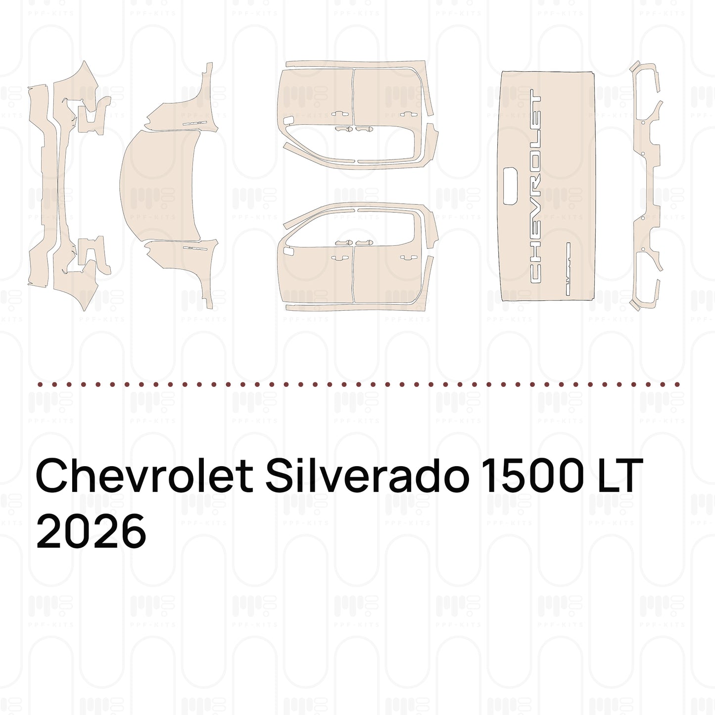 PPF precortado Chevrolet Silverado 1500 LT 2026