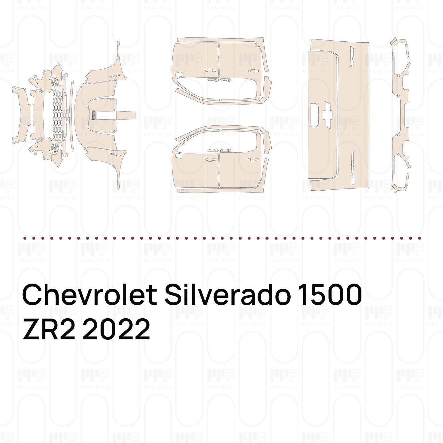 Pre-Cut PPF Chevrolet Silverado 1500 ZR2 2022