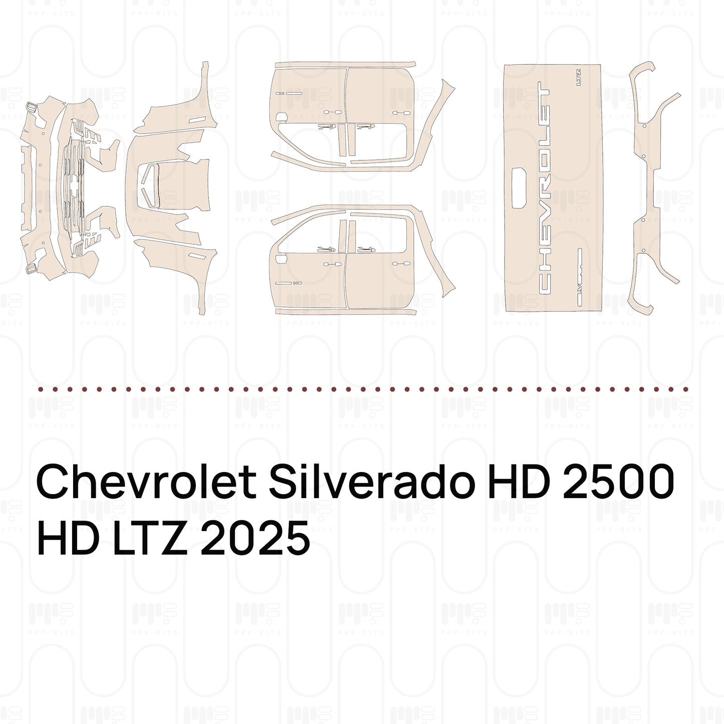 Pre-Cut PPF Chevrolet Silverado HD 2500 HD LTZ 2025