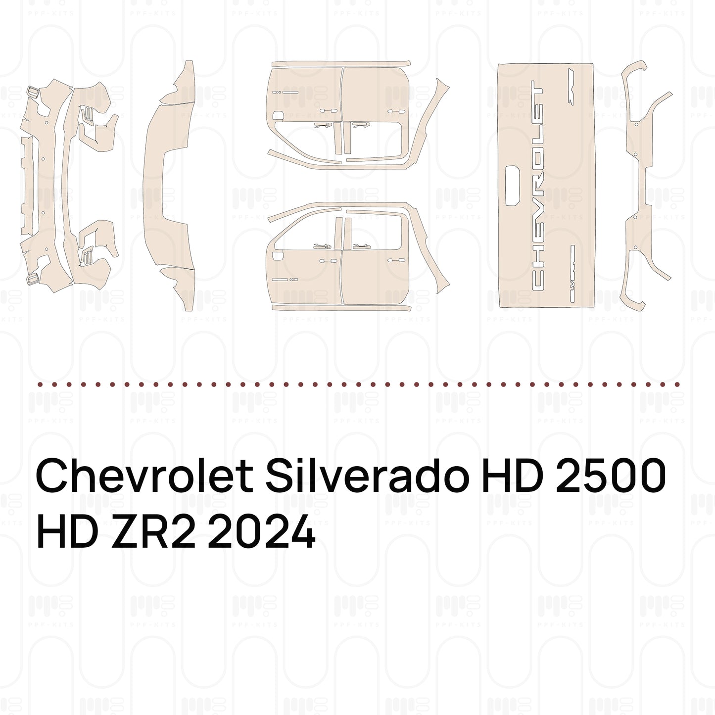 PPF precortado Chevrolet Silverado HD 2500 HD ZR2 2024