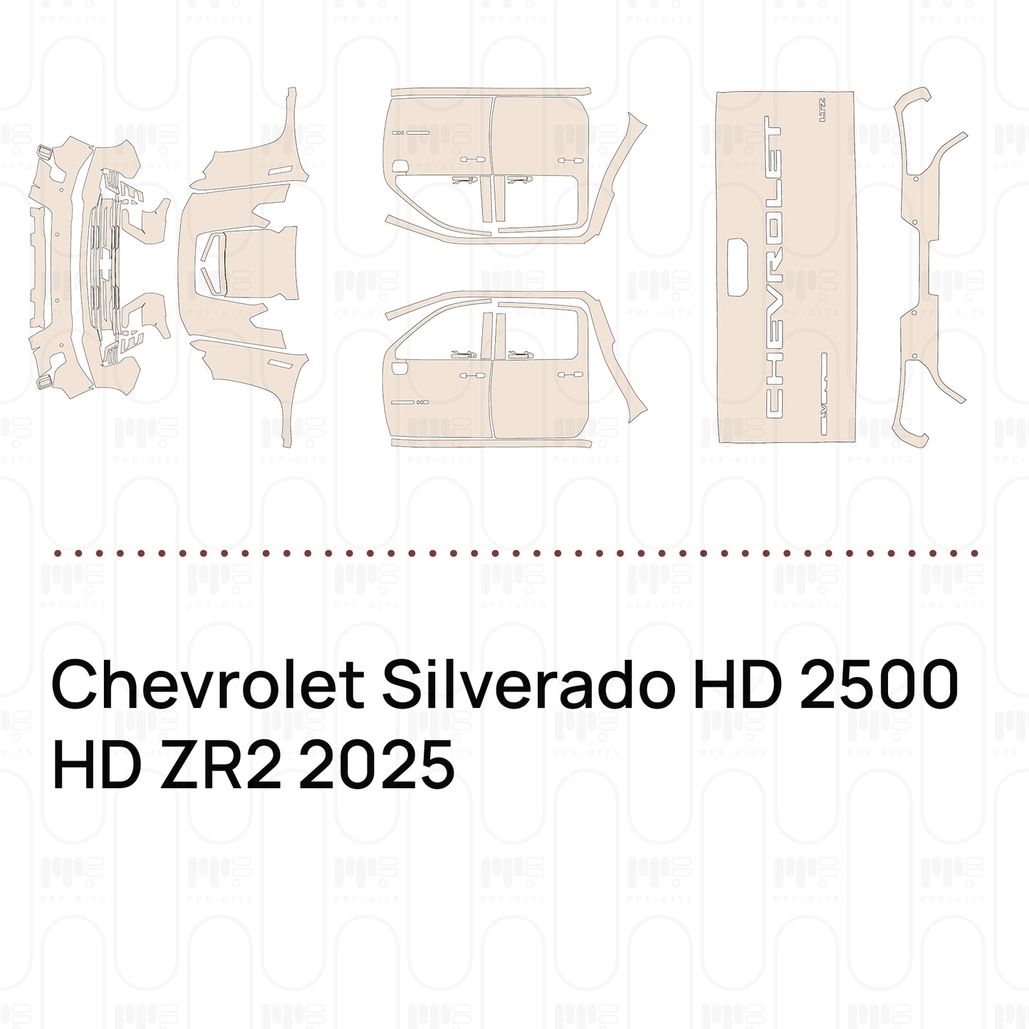 PPF precortado Chevrolet Silverado HD 2500 HD ZR2 2025