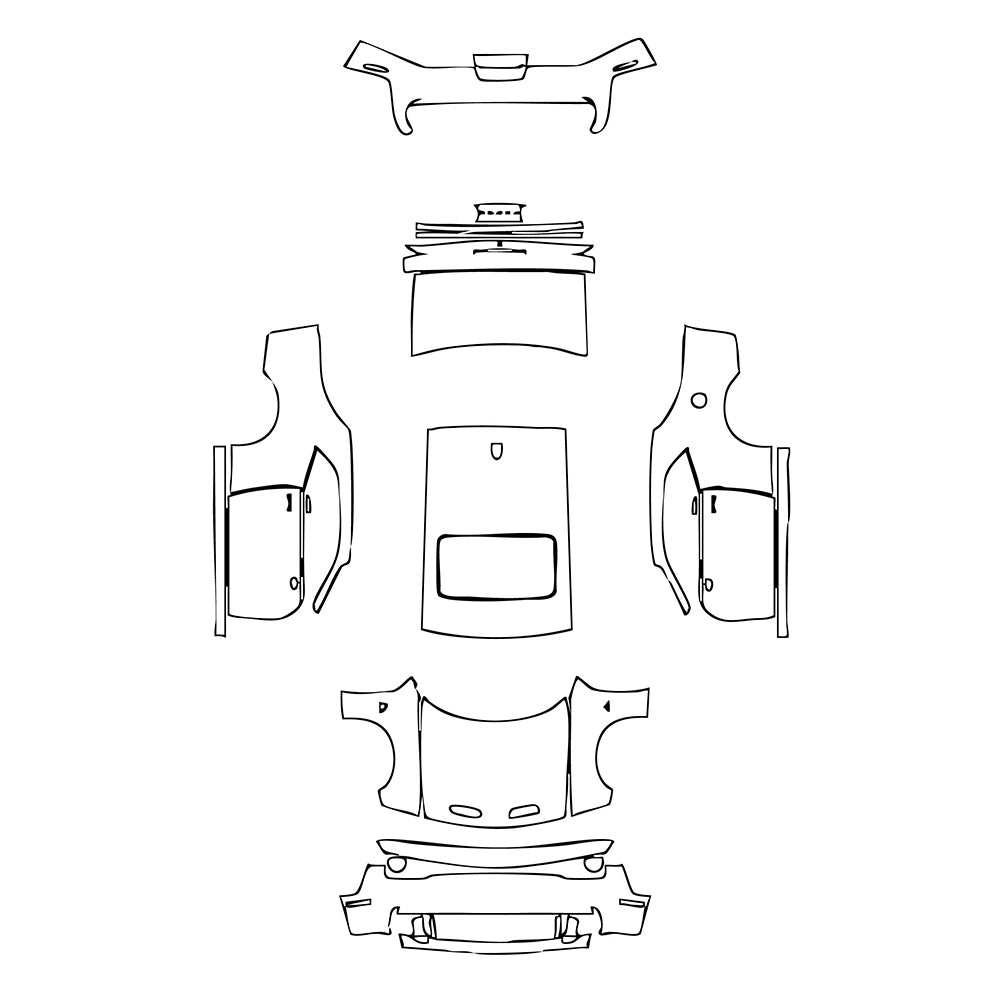 Pre-Cut PPF Dodge Challenger Standard body SRT HELLCAT REDEYE 2022 - PPF-Kits