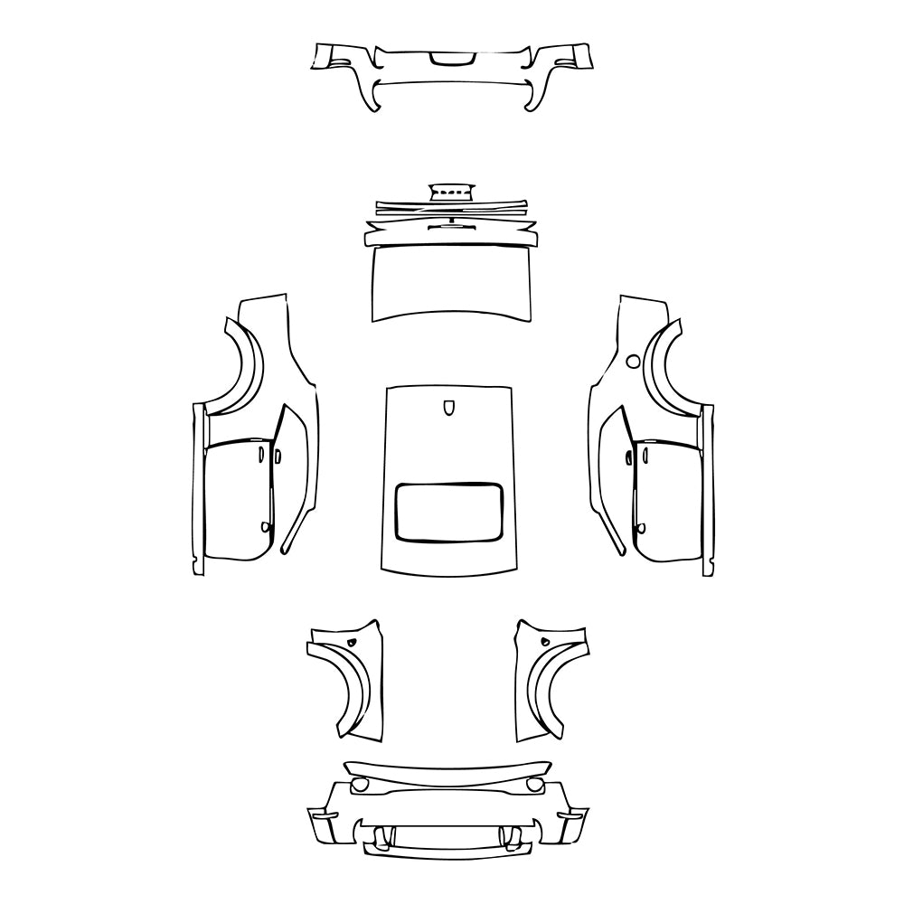 Pre-Cut PPF Dodge Challenger Widebody R T SCAT PACK 2022 - PPF-Kits