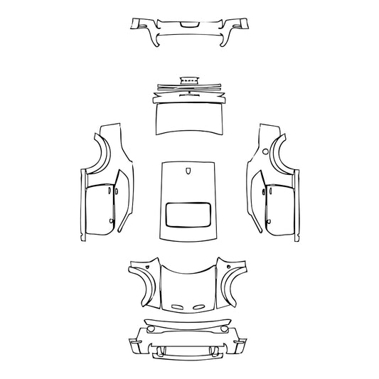 Pre-Cut PPF Dodge Challenger Widebody SRT HELLCAT REDEYE 2022 - PPF-Kits