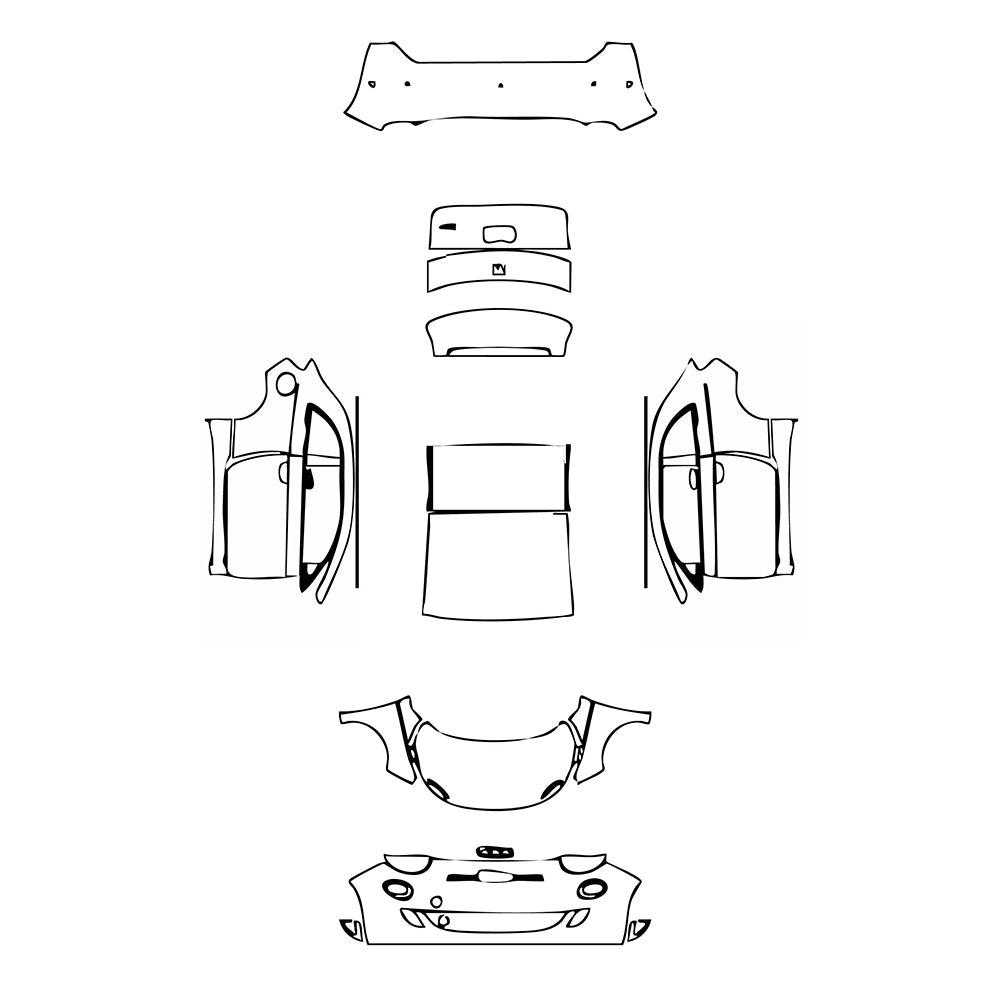 Pre-Cut PPF Fiat 500e 2 door La Prima Coupe 2024 - PPF-Kits