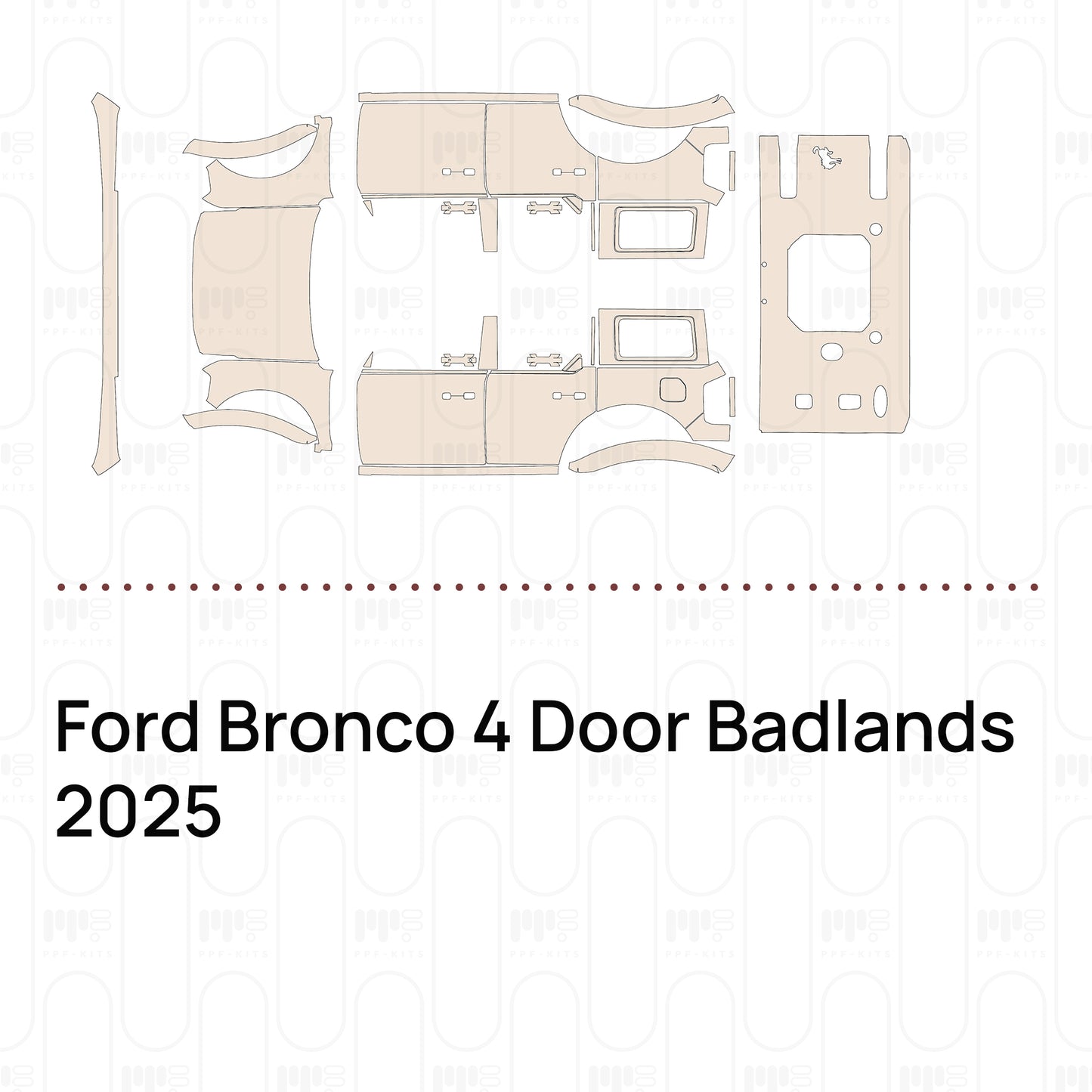 PPF precortado Ford Bronco 4 Door Badlands 2025