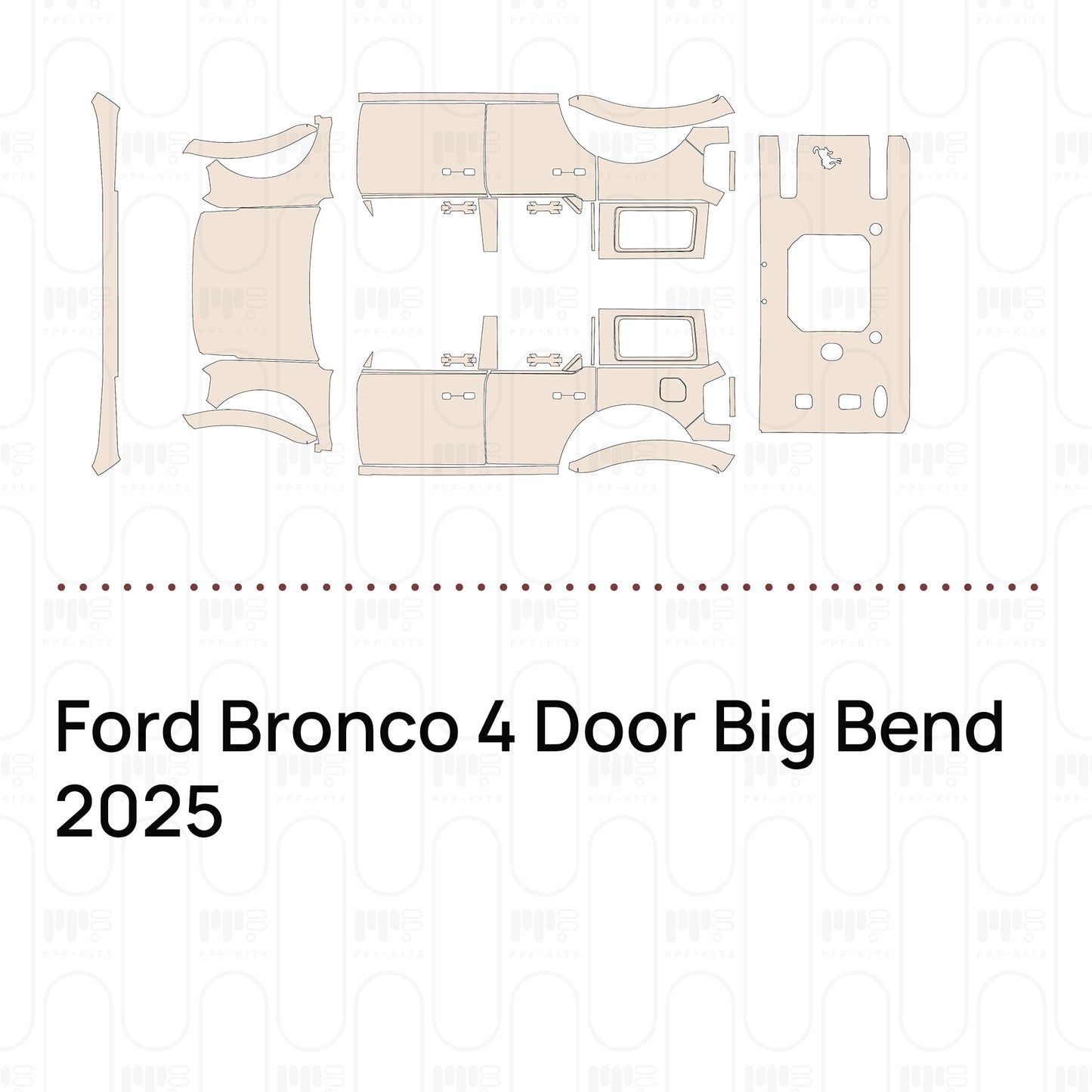 Pre-Cut PPF Ford Bronco 4 Door Big Bend 2025
