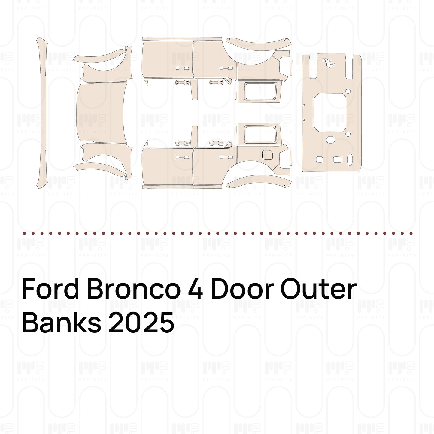 PPF precortado Ford Bronco 4 Door Outer Banks 2025
