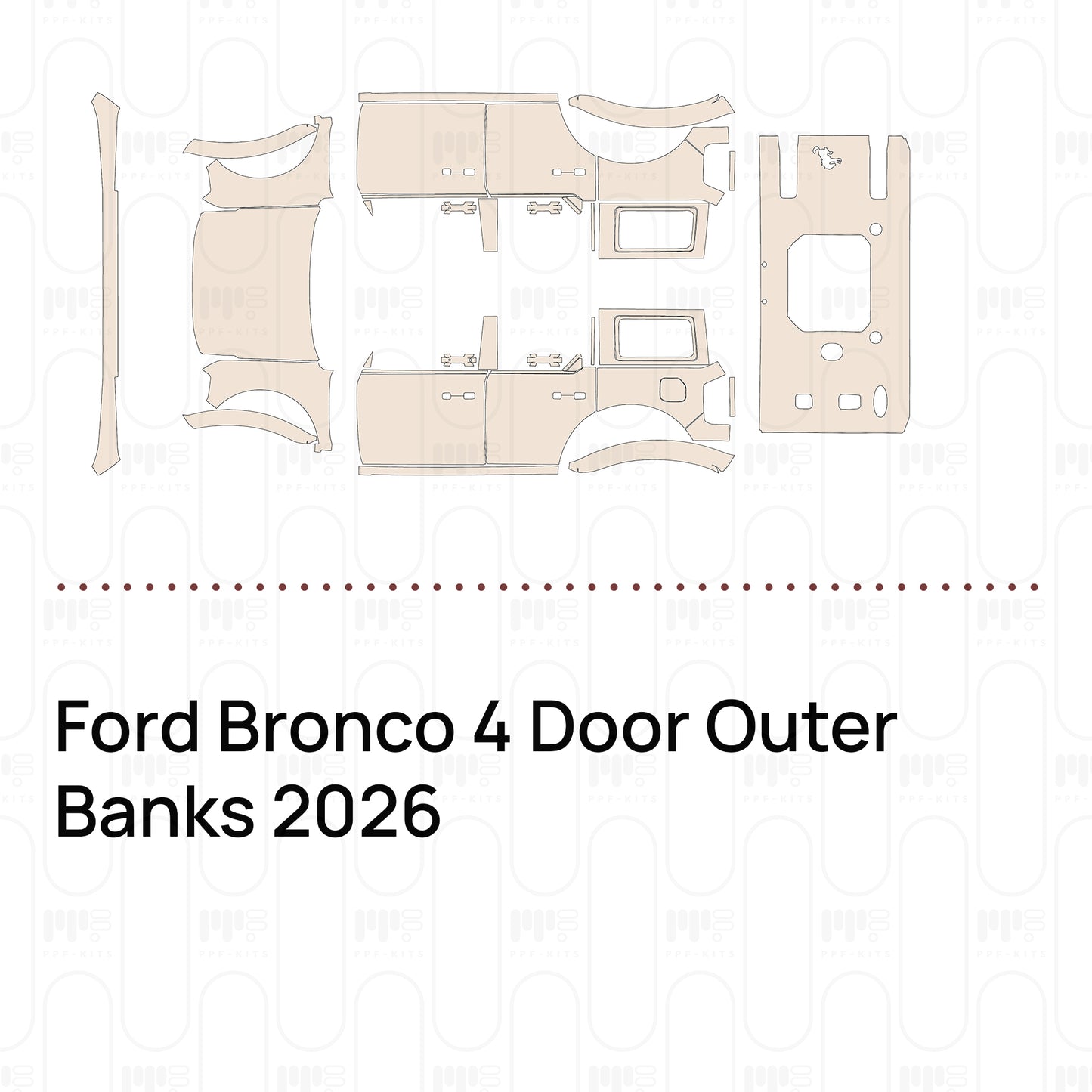 PPF precortado Ford Bronco 4 Door Outer Banks 2026