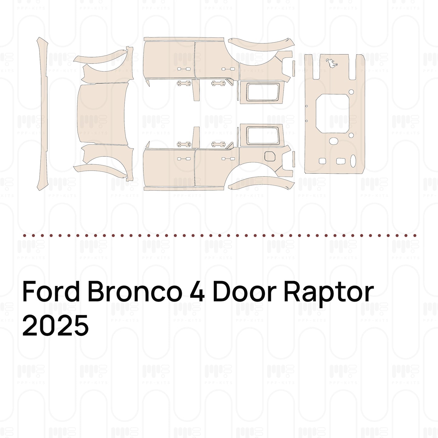 Pre-Cut PPF Ford Bronco 4 Door Raptor 2025