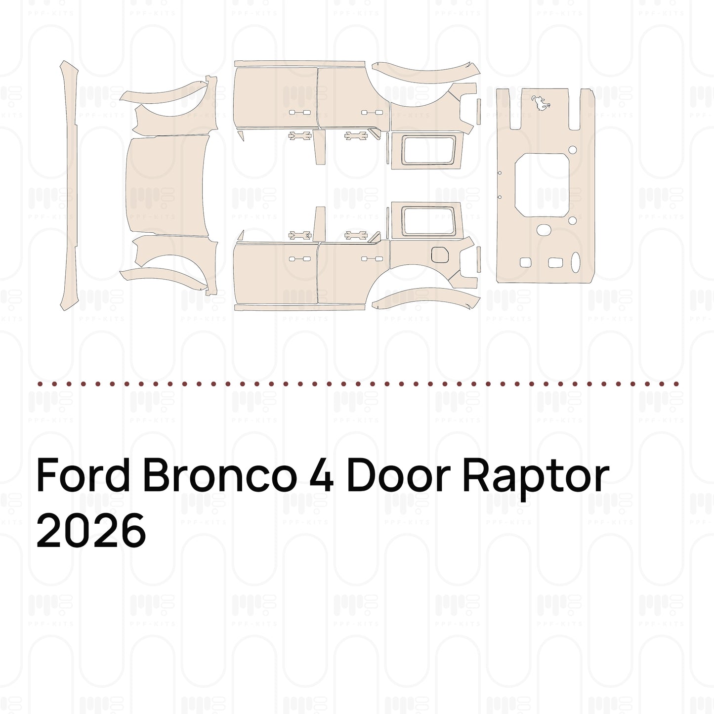 Pre-Cut PPF Ford Bronco 4 Door Raptor 2026
