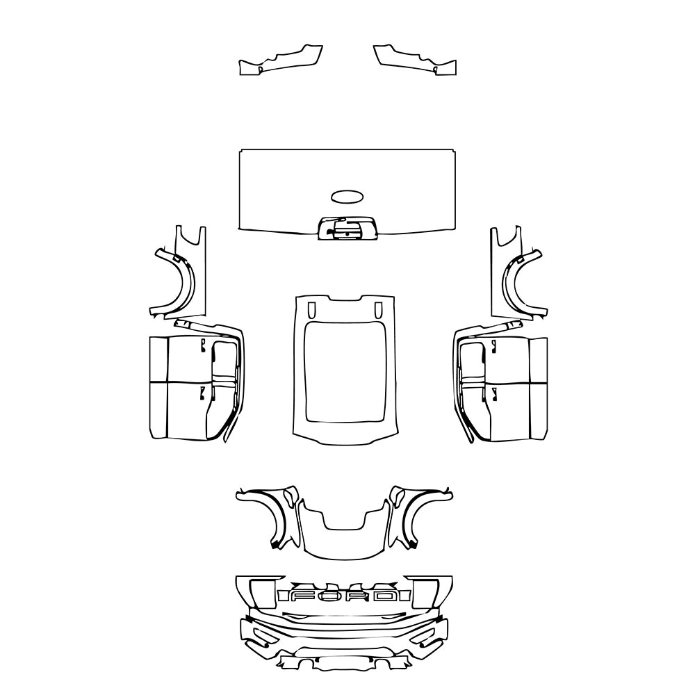 Pre-Cut PPF Ford F-150 Raptor SuperCrew 2023 - PPF-Kits