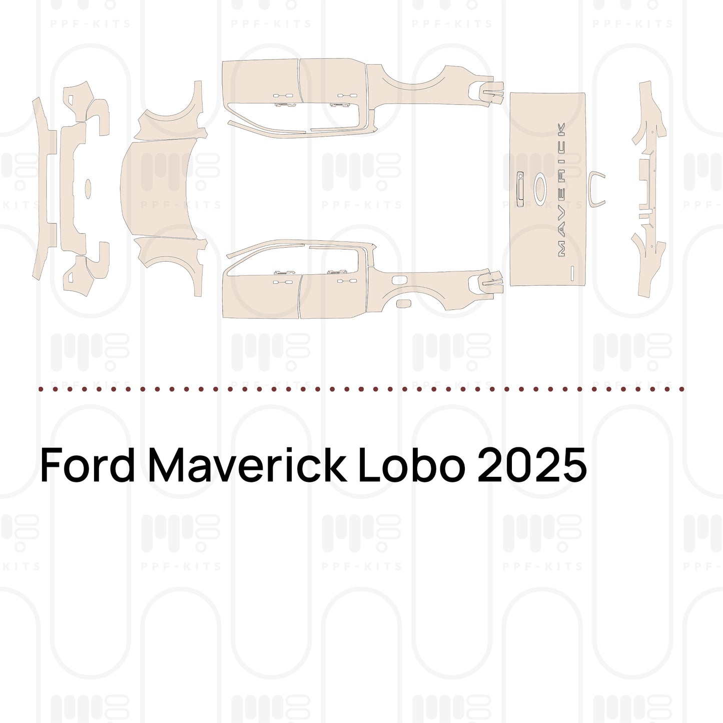 Pre-Cut PPF Ford Maverick Lobo 2025
