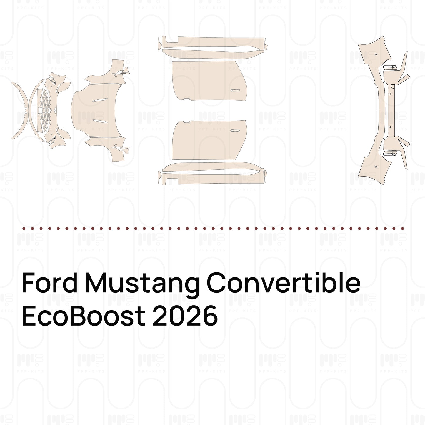 PPF precortado Ford Mustang Convertible EcoBoost 2026