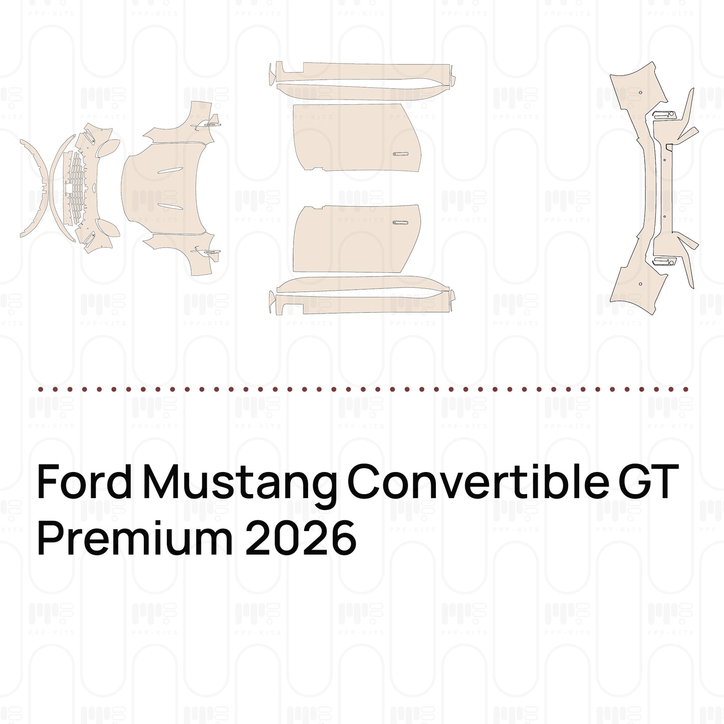 PPF precortado Ford Mustang Convertible GT Premium 2026