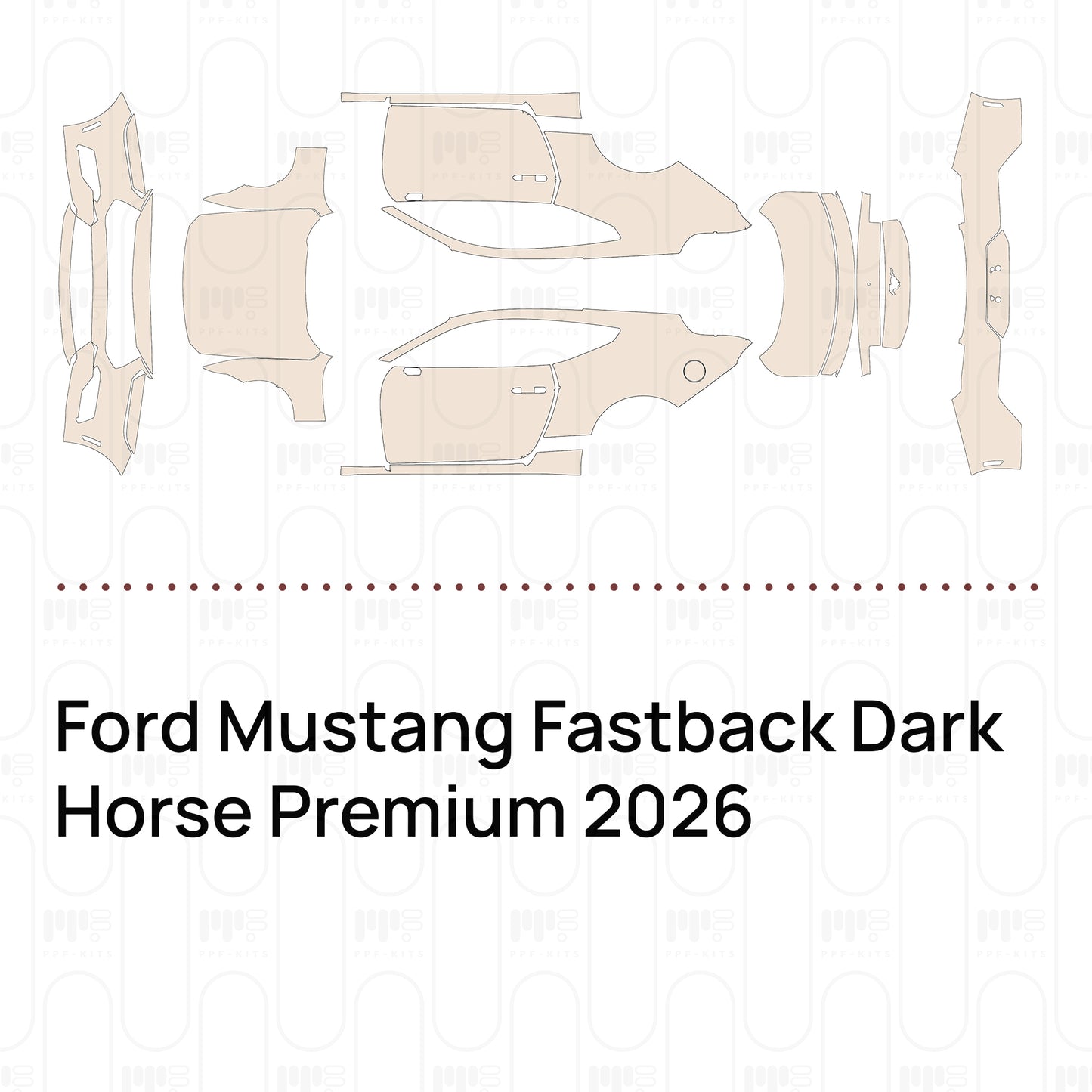 PPF precortado Ford Mustang Fastback Dark Horse Premium 2026
