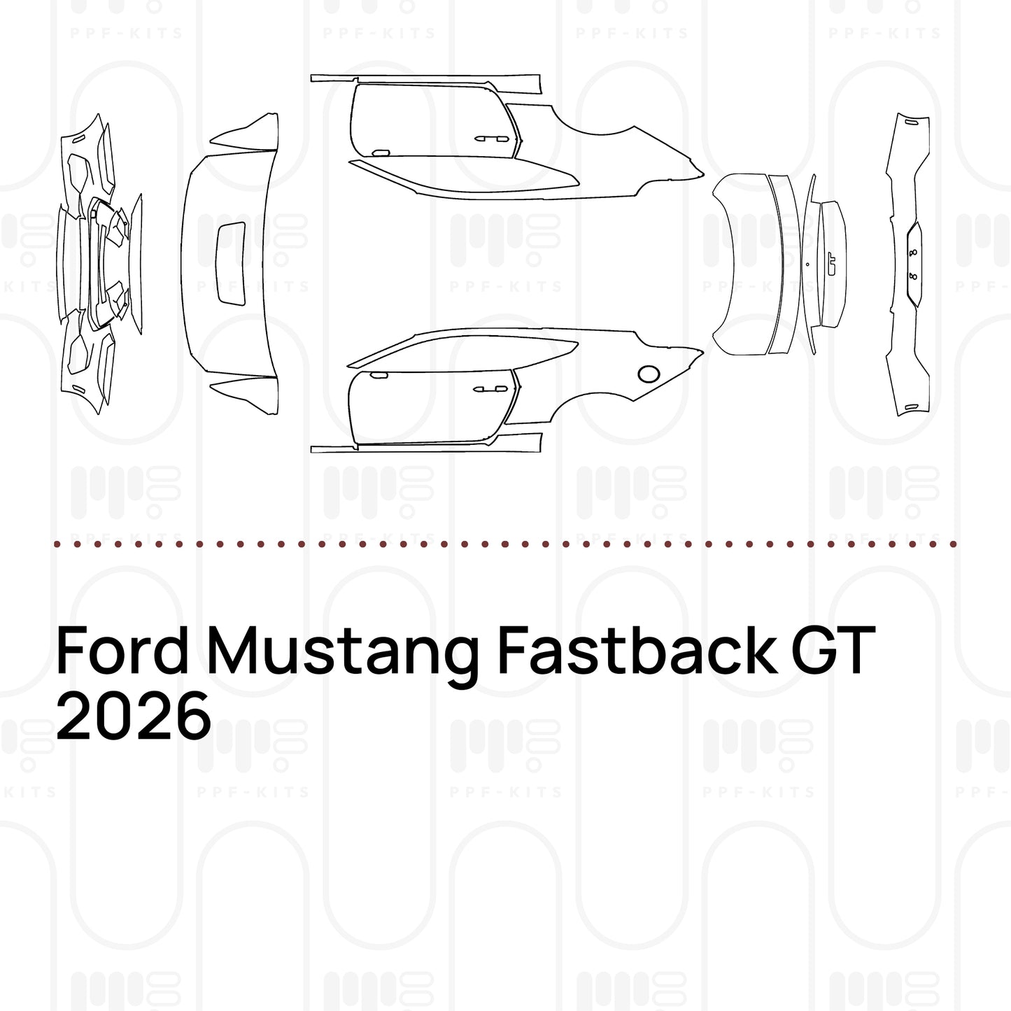 Pre-Cut PPF Ford Mustang Fastback GT 2026