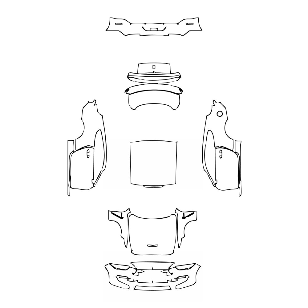 Pre-Cut PPF Ford Mustang Fastback Shelby GT350 2015 - PPF-Kits