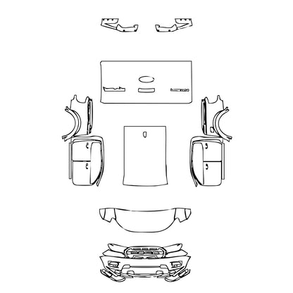Pre-Cut PPF Ford Ranger (EU) Raptor 2022 - PPF-Kits