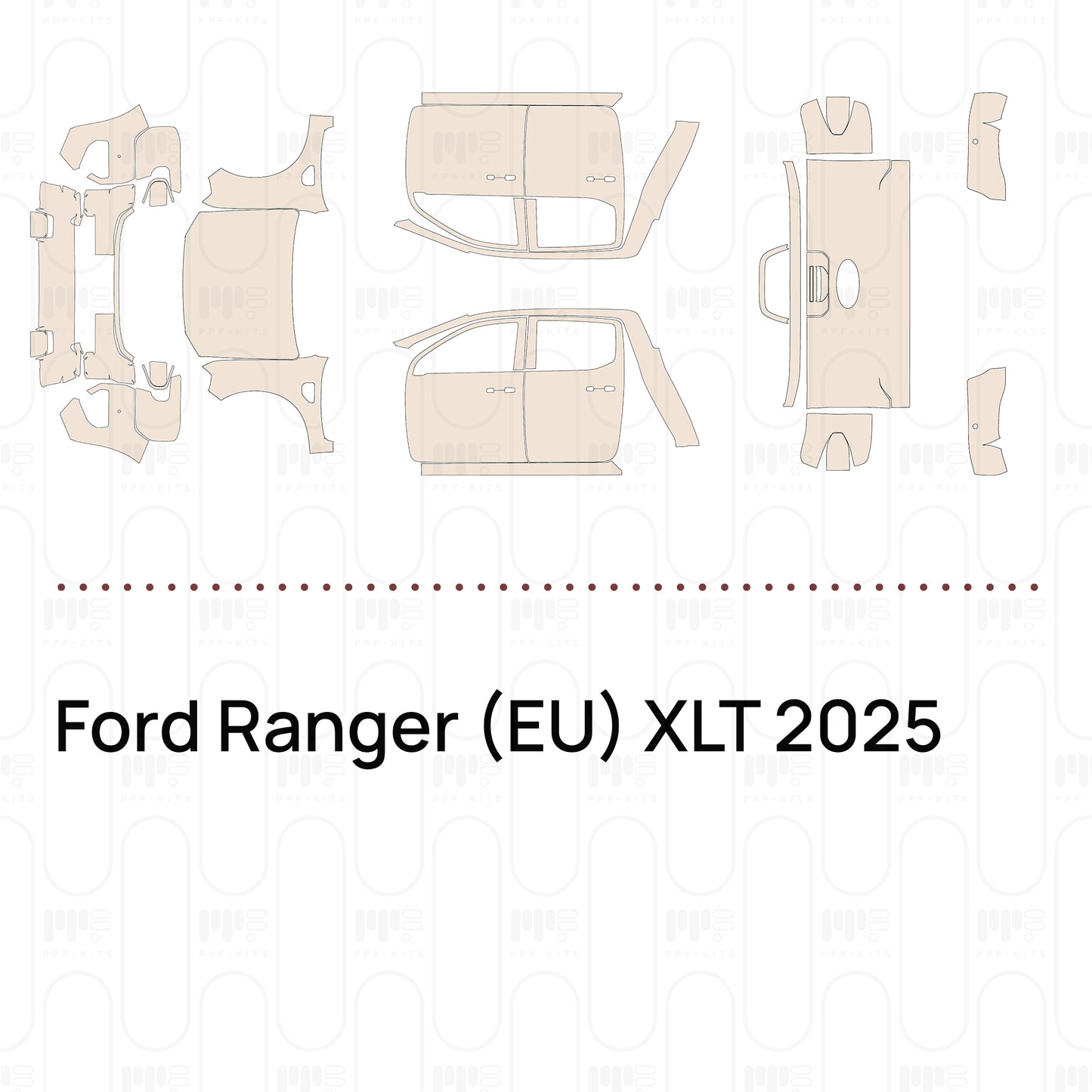 PPF precortado Ford Ranger (EU) XLT 2025