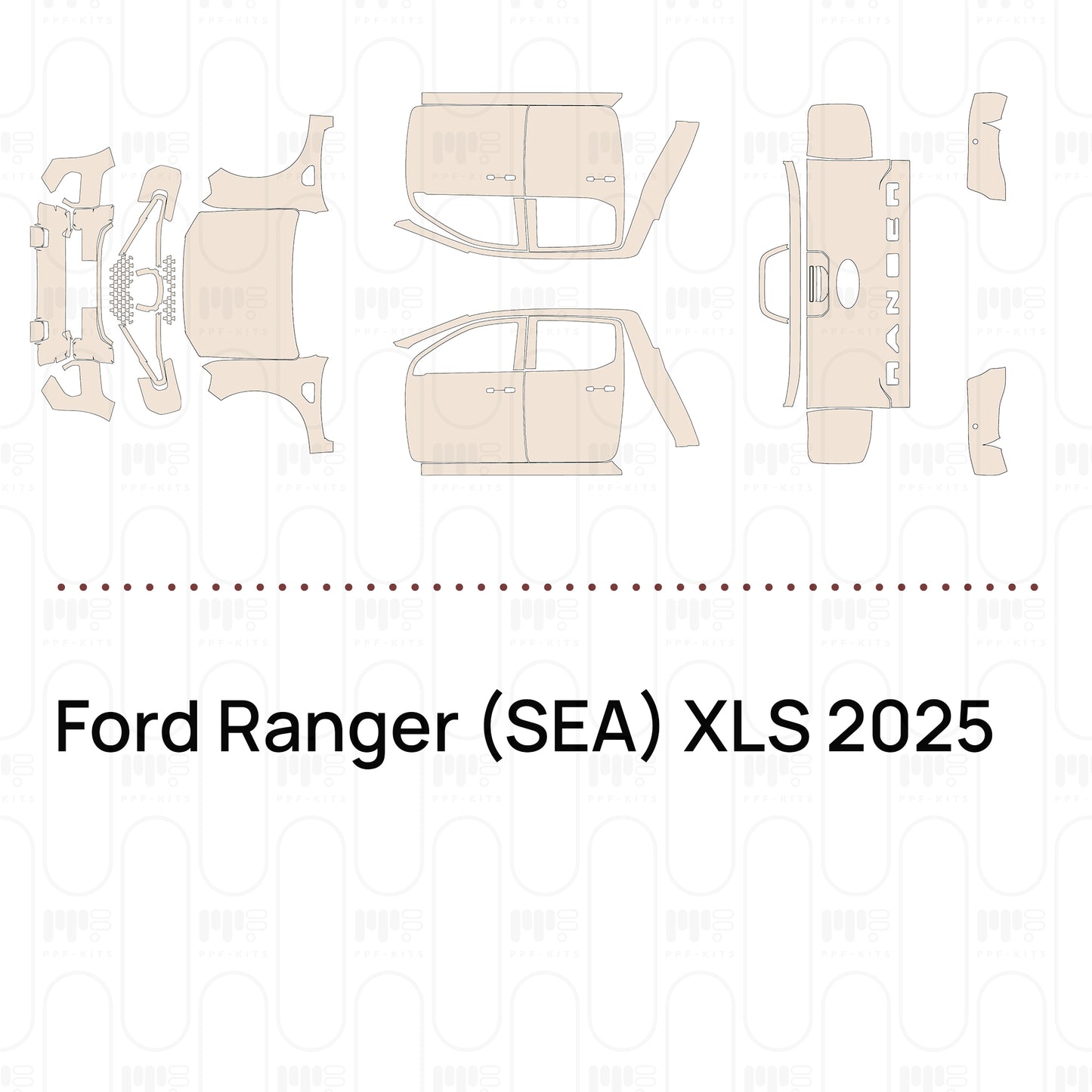 PPF precortado Ford Ranger (SEA) XLS 2025
