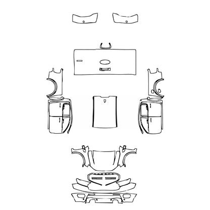 Pre-Cut PPF Ford Ranger (US) LARIAT SUPERCREW 2022 - PPF-Kits