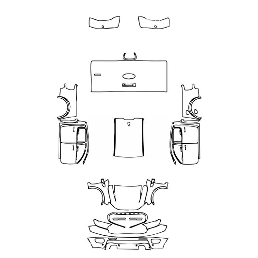 Pre-Cut PPF Ford Ranger (US) XL SUPERCREW 2021 - PPF-Kits