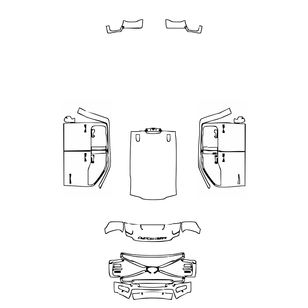 Pre-Cut PPF Ford Super Duty F-350 Crew Cab Limited 2023 - PPF-Kits