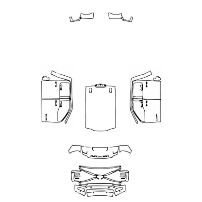 Pre-Cut PPF Ford Super Duty F-350 Crew Cab Limited 2025 - PPF-Kits